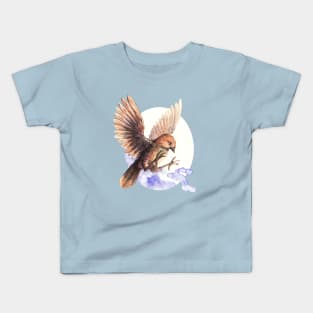 Sparrow - watercolor painting Kids T-Shirt